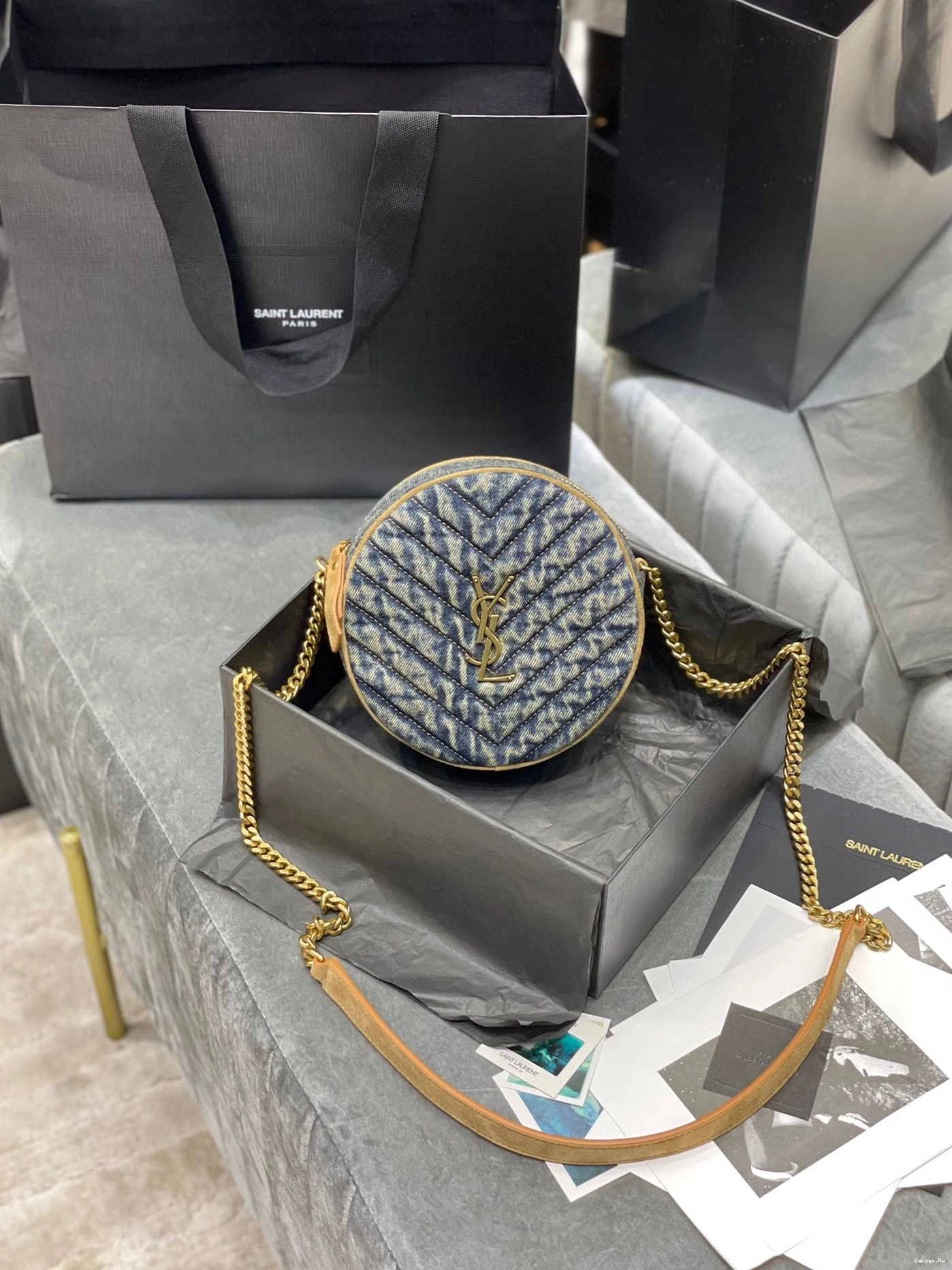 BAG VINYLE ROUND YSL CAMERA 0817